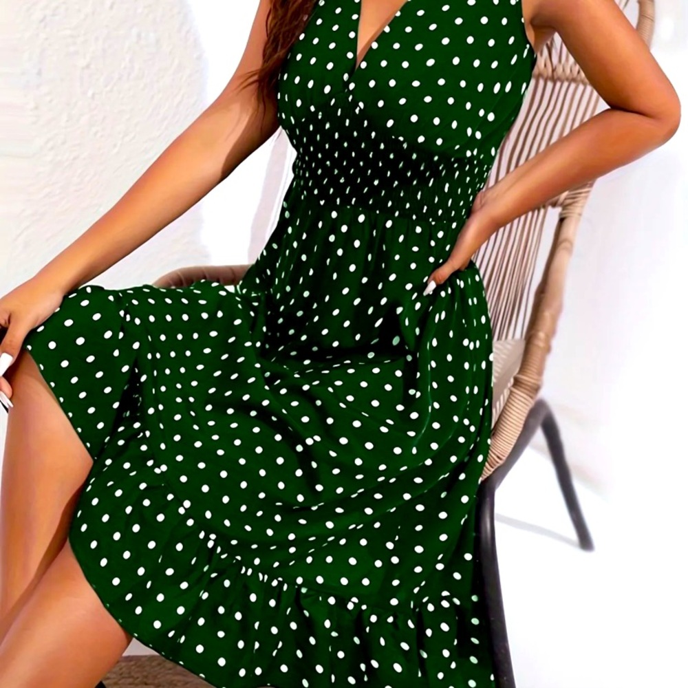 Green Polka Dot Dress